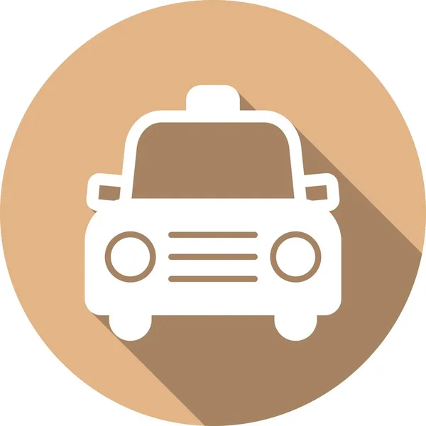 Taxi Glyph Circle Vector Icon Desig — ストックベクタ