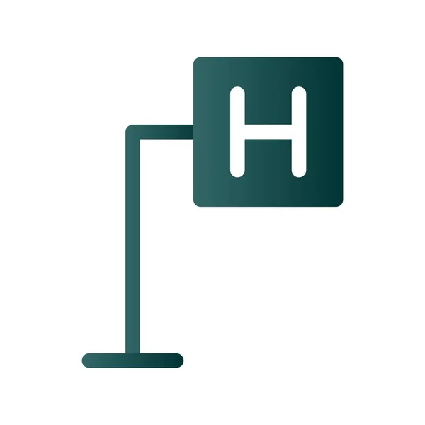 Sinal Hospital Glyph Gradient Vector Icon Desig —  Vetores de Stock