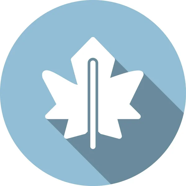 Leaf Glyph Circle Vector Icon Desig — Stockvektor
