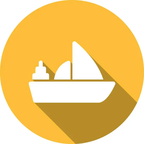 船舶绕行矢量Icon设计 — 图库矢量图片