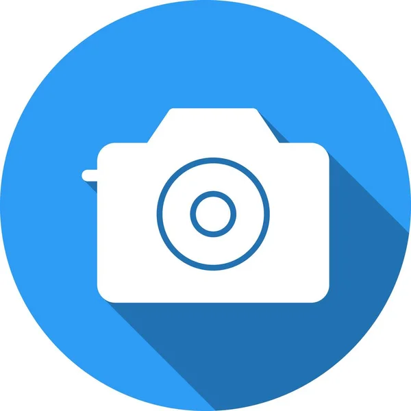 Kamera Glyph Circle Vector Icon Desig — Stockvektor