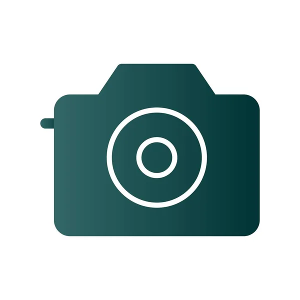 Camera Glyph Gradient Vector Icon Desig — Stock Vector
