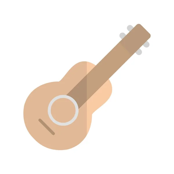 Guitarra Flat Light Vector Ícone Desig — Vetor de Stock