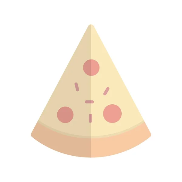 Pizza Düz Işık Vektör Simgesi Tasarımı — Stok Vektör