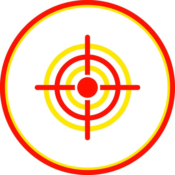 Target Flat Circle Vector Icon Desig — Stock Vector