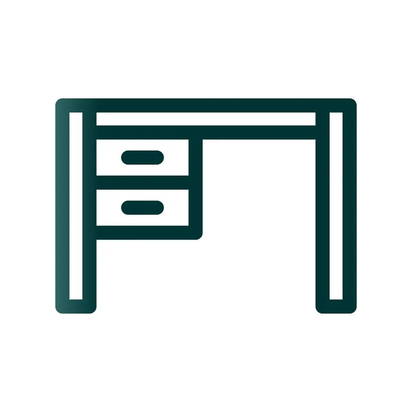 Table Line Gradient Vector Icon Desig — Stock Vector