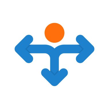 Yön Düz Vektör Simgesi Tasarımı