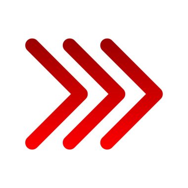 Sağ Ok Düz Gradyan Vektör Simgesi Tasarımı