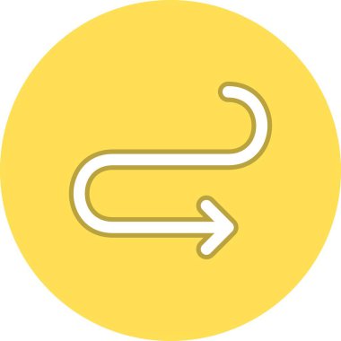 Yol Oku Satırı Çemberi Vektör Simgesi Tasarımı