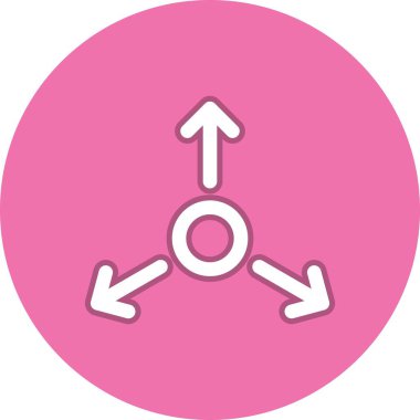 Yol Oku Satır Çemberi Vektör Simgesi Tasarımı