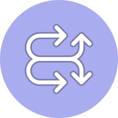 Kabaran Ok Satırı Çember Vektör Simgesi Tasarımı