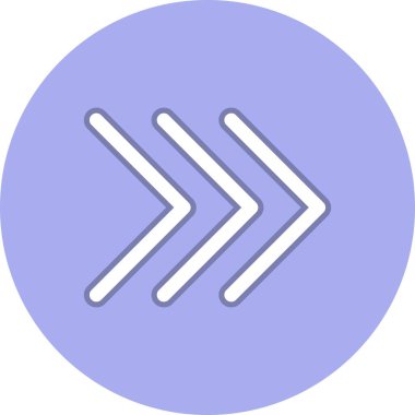 Sağ Ok Satırı Çember Vektör Simgesi Tasarımı