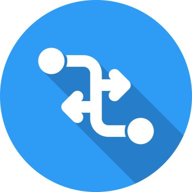 Sağ ve Sol Ok Çember Vektör Simgesi Tasarımı