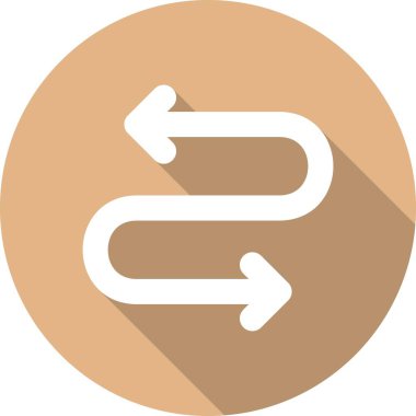 Yön Oku Kabartma Çemberi Vektör Simgesi Tasarımı