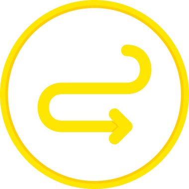 Düz Ok Çemberi Vektör Simgesi Tasarımı