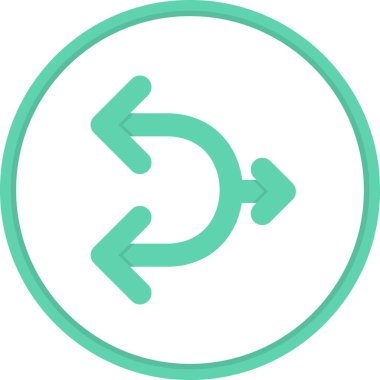 Yol Oku Düz Çember Vektör Simgesi Tasarımı