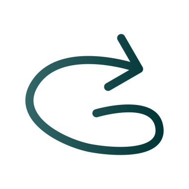 Kabaran Ok Satırı Gradyan Vektör Simgesi Tasarımı