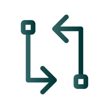 Döngü Çizgisi Gradyan Vektör Simgesi Tasarımı