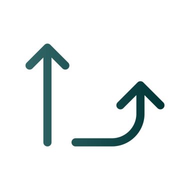 Yukarı ve Arrow Satırı Gradyan Vektör Simgesi Tasarımı