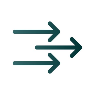 Sağ Ok Satırı Gradyan Vektör Simgesi Tasarımı