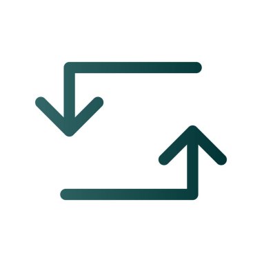 Döngü Çizgisi Gradyan Vektör Simgesi Tasarımı