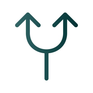 Çift Yönlü Ok Satırı Gradyan Vektör Simgesi Tasarımı