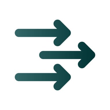 Sağ Ok Grafik Gradyan Vektör Simgesi Tasarımı