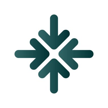 Arrow Glyph Gradyan Vektör Simgesi Tasarımı