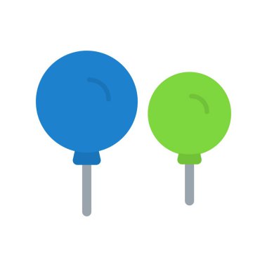 Balon Düz Vektör Simgesi Tasarımı