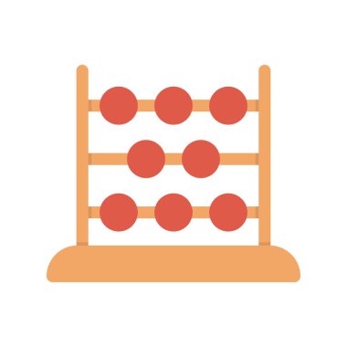 Abaküs Düz Vektör Simgesi Tasarımı