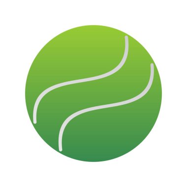 Topun Düz Gradyan Vektör Simgesi Tasarımı