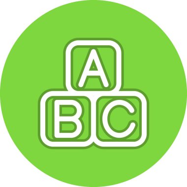 Abc Satır Çemberi Vektör Simgesi Tasarımı