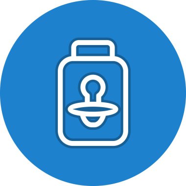 Talk Pudrası Satırı Çember Vektör Simgesi Tasarımı