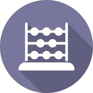 Abaküs Kabartma Çemberi Vektör Simgesi Tasarımı