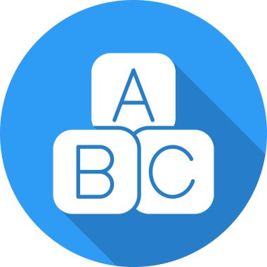 Abc Glyph Çember Vektör Simgesi Tasarımı