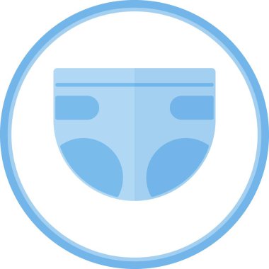 Bebek bezi Düz Çember Vektör Simgesi Tasarımı