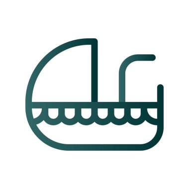 Carrycot Satırı Gradyan Vektör Simgesi Tasarımı