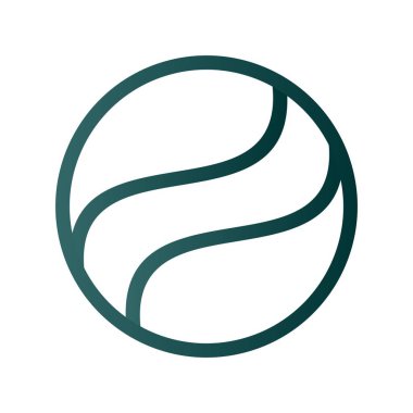 Top Çizgisi Gradyan Vektör Simgesi Tasarımı