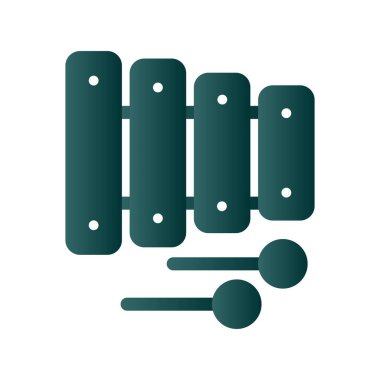 Ksilofon Gradyan Vektör Simgesi Tasarımı