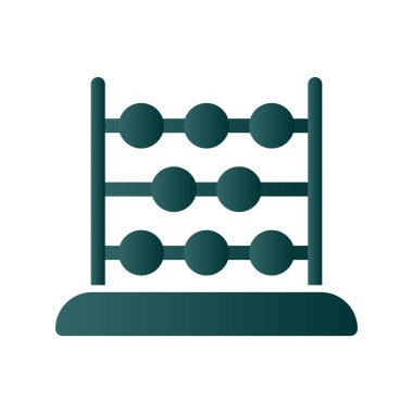 Abaküs Gradyan Vektör Simgesi Tasarımı