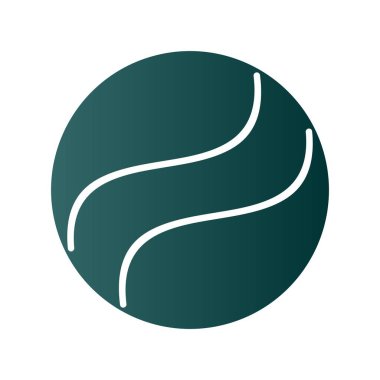 Top Glyph Gradyan Vektör Simgesi Tasarımı