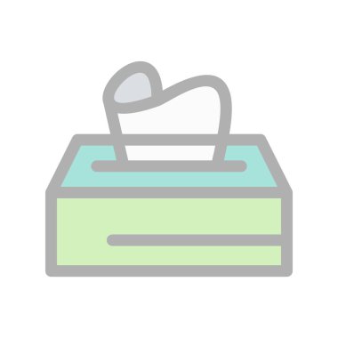 Islak Mendil Satırı Doldurulmuş Işık Vektörü Simgesi Tasarımı