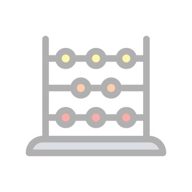 Abaküs Satırı Işık Vektörü Simgesi Tasarımı