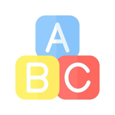 Abc Düz Işık Vektörü Simgesi Tasarımı