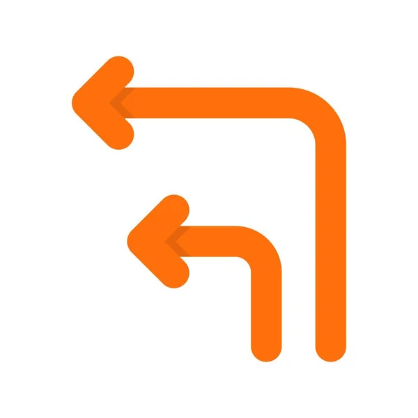 Pfeil Flat Vector Icon Desig Für Den Rechten Weg — Stockvektor