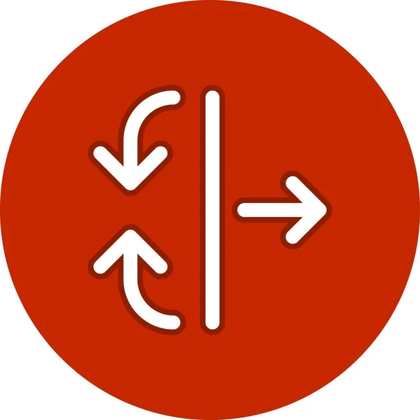 3つの方法矢印ラインベクトルアイコンデザイン — ストックベクタ