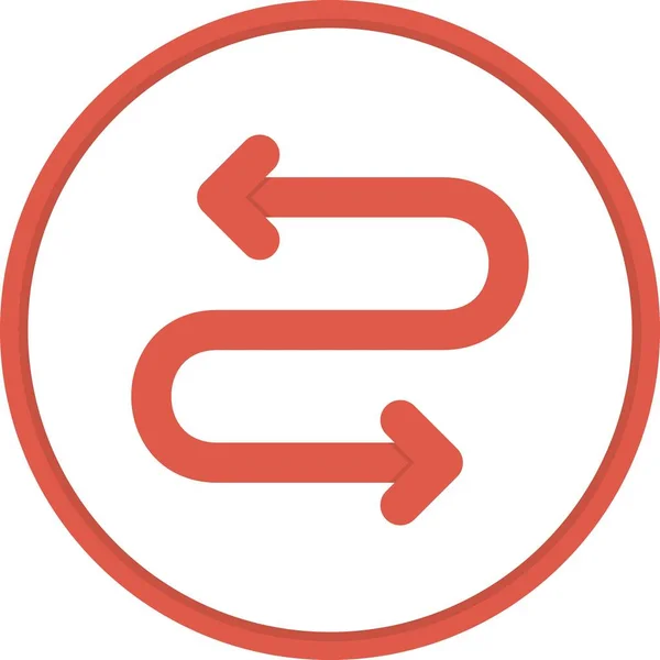 Richtung Pfeil Flat Circle Vector Icon Desig — Stockvektor