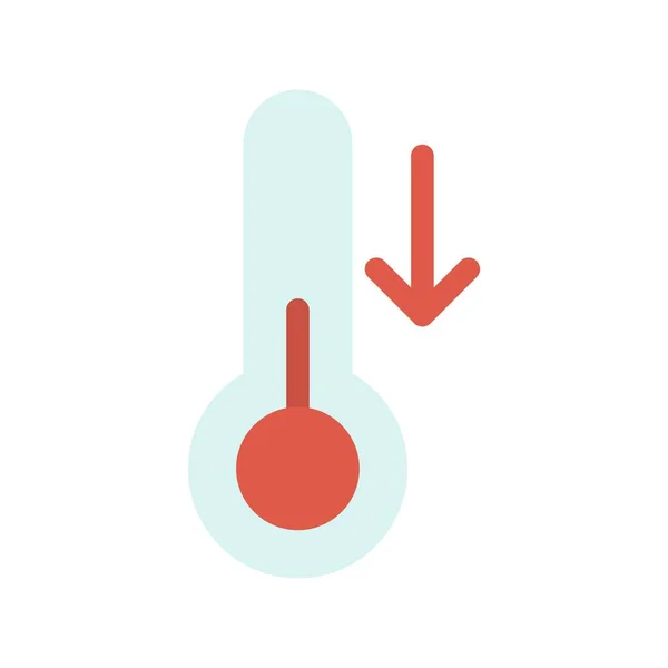 Θερμόμετρο Επίπεδο Διανυσματικό Εικονίδιο Desig — Διανυσματικό Αρχείο