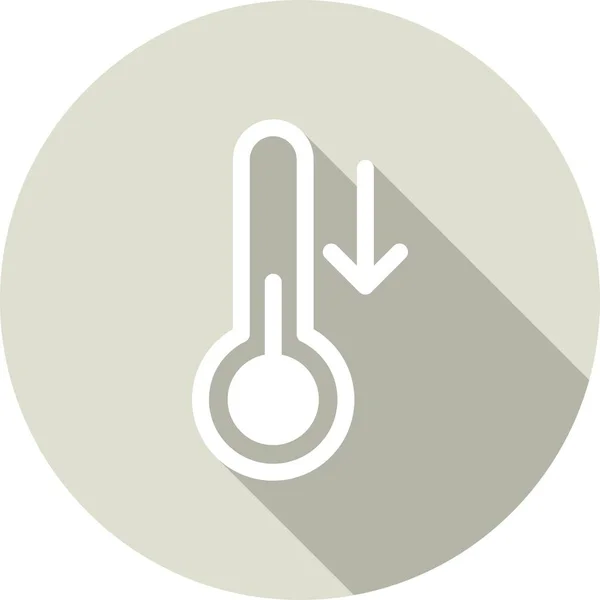 Hőmérő Glyph Kör Vektor Ikon Desig — Stock Vector