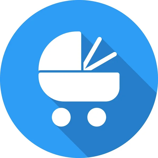婴儿车绕行向量Icon设计 — 图库矢量图片
